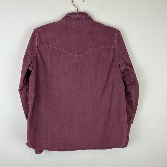 Faherty Stretch‎ Cord Western Shirt Catawaba Grape Purple Corduroy Size Small - Picture 11 of 16